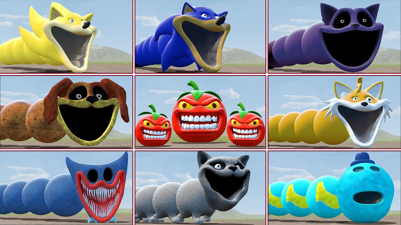 I FOUND ALL NEW SONIC, POPPYPLAYTIME HUNGRY WORMS in GARRY'S MOD!!!