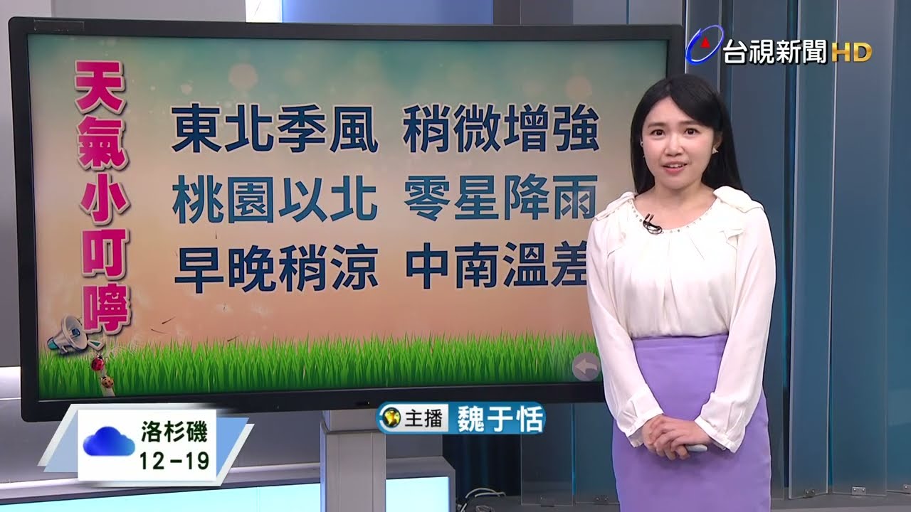 【0225台視午間氣象】今東北季風影響 228連假各地易雨