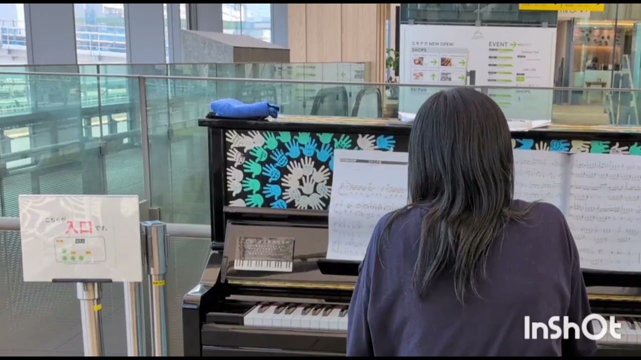 高輪ゲートウェイ駅　ストリート🎹　　　　　　浜田省吾さん🎸丘の上の愛　　　　　　　#浜田省吾