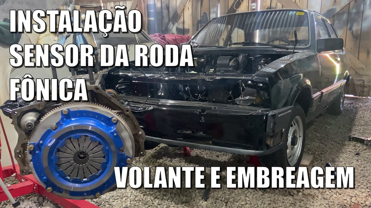 TURBO Ep.14 - INSTALANDO SENSOR DA RODA FÔNICA, VOLANTE, EMBREAGEM E MOTOR DE PARTIDA