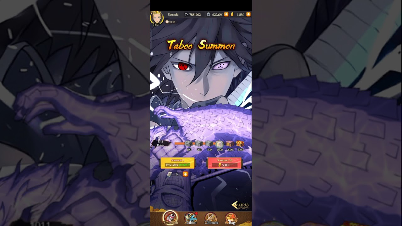 Summoning 1000+ Taboo in shadow kunai #SENKGAMES