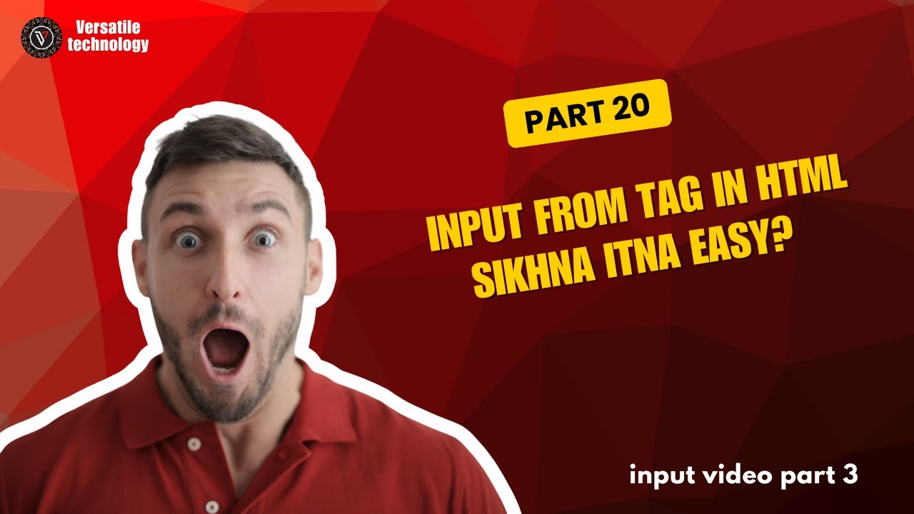 input tag in html part 3 📈🖥️ #coding #versatiletechnology #htmltutorial