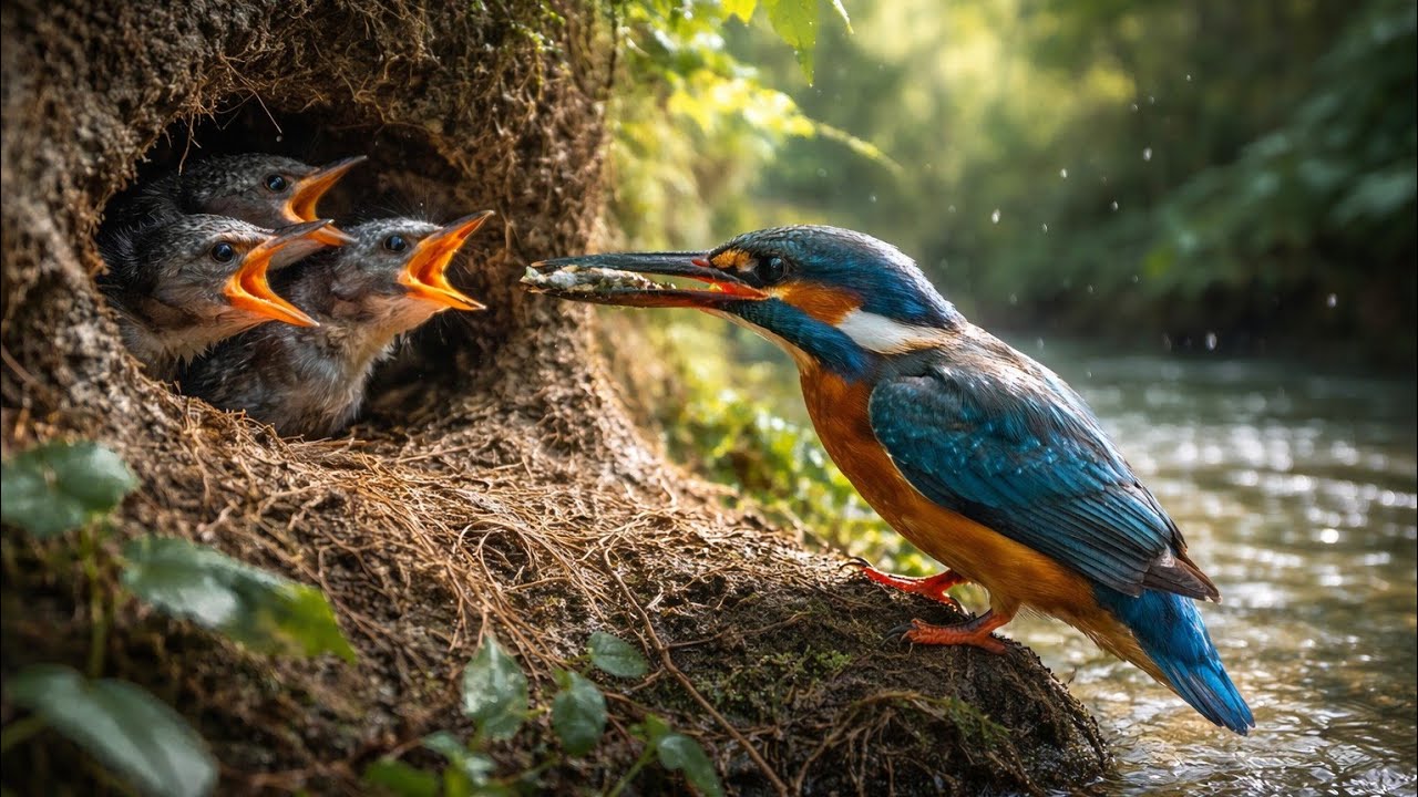 Amazing Wildlife River Scene in 4K Ultra HD 🦜🐘 | Realistic Jungle Animals & Birds