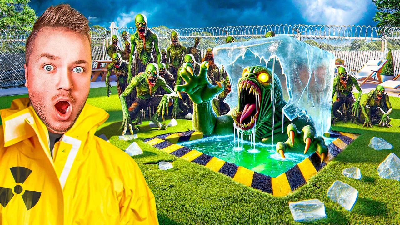 100 HOUR POND MONSTER APOCALYPSE: The FULL MOVIE! (Survival, Zombies & Frozen Chaos)