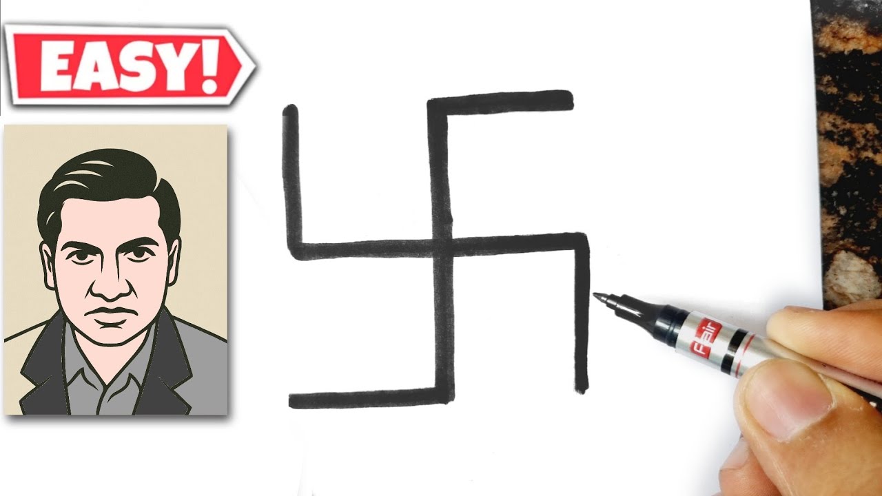 Swastika turns into Srinivasa Ramanujan Drawing | Mathematics Day drawing