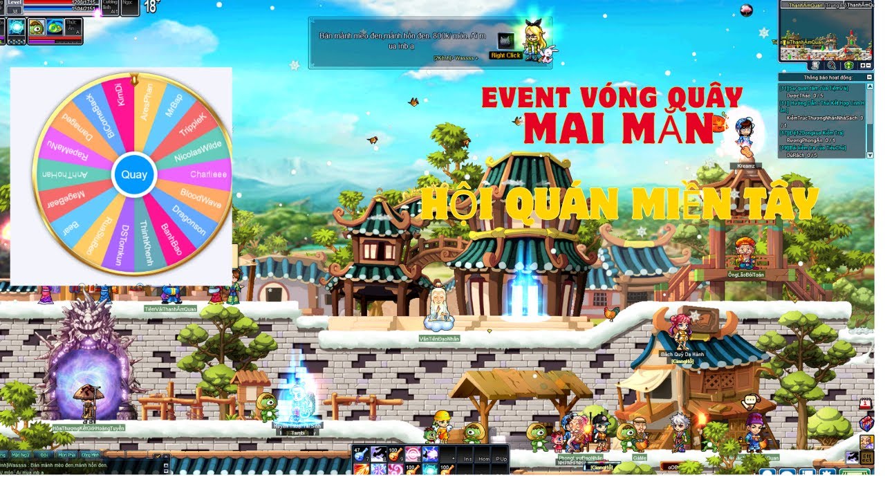 ghost online vtc event vòng quây mai mắn hội quán miền tây cuối tuần #hieuhaugiangtv