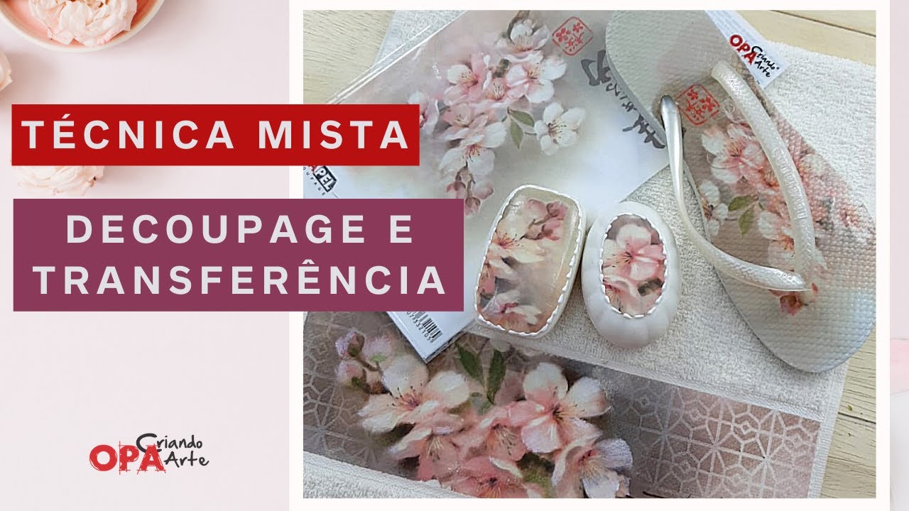 Live (17/05/20) | Decoupage e Transferência com OPAPEL | Mayumi Takushi | OPA CRIANDO ARTE