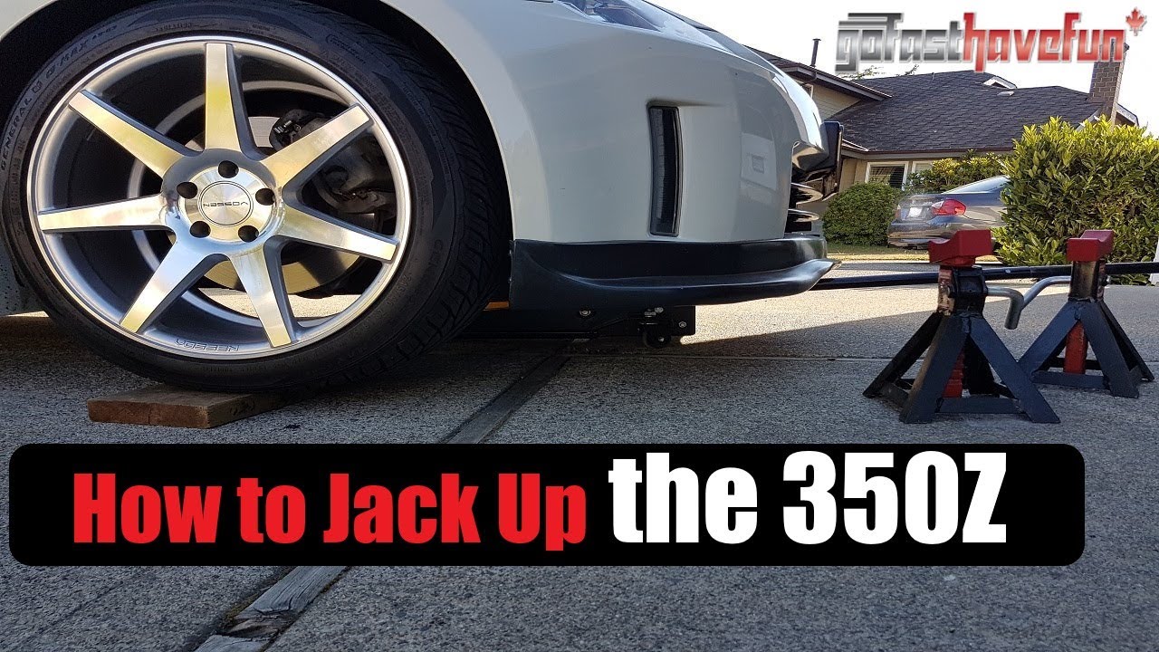 How to Jack Up/ Lift the Nissan 350Z / Infiniti G35 when working on it from Home | AnthonyJ350