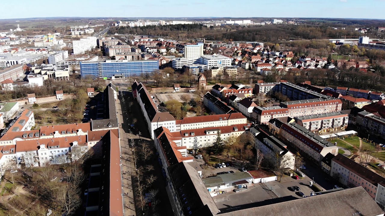 4K März 2020 Marktplatz Neubrandenburg Drohne Mavic Air