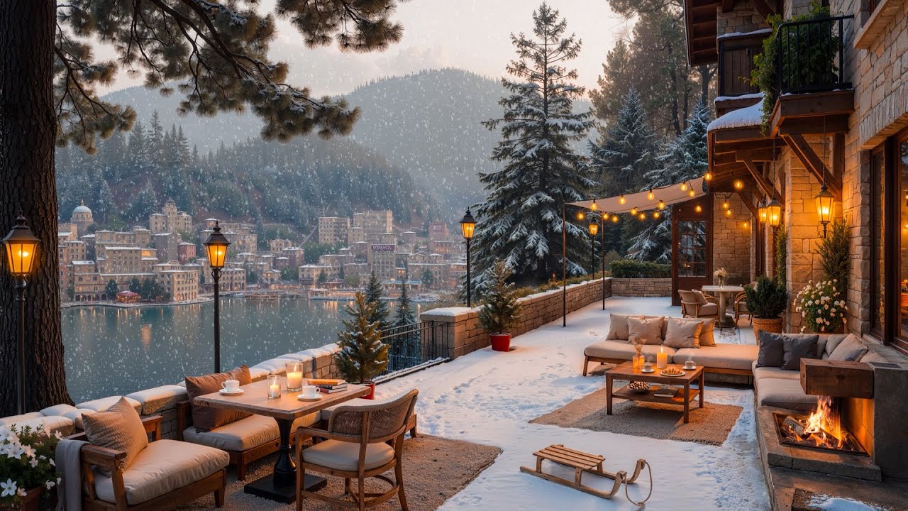 November Winter Morning at Cozy Coffee Shop Ambience ☃️ Relaxing Jazz Instrumental Music for Working