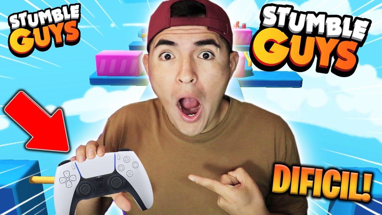 JUEGO CON MANDO POR PRIMERA VEZ en STUMBLE GUYS 😱 *RETO EXTREMO*