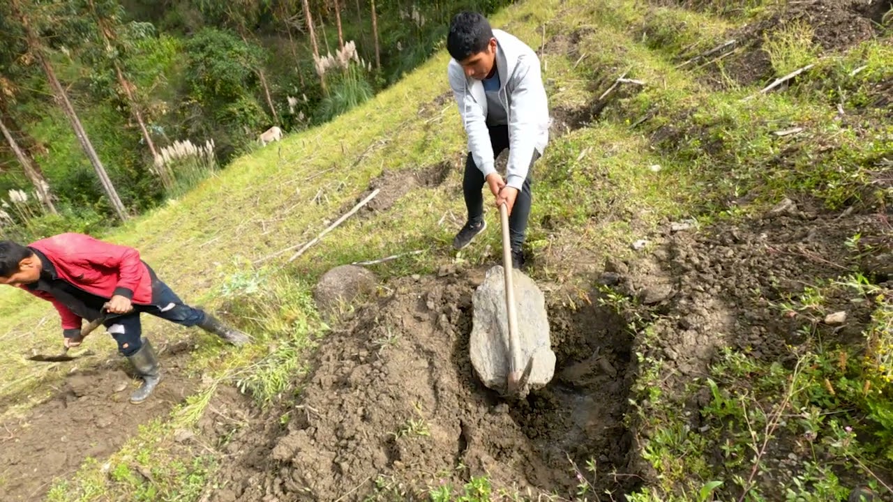 De la altura hacia la parte más baja de mi pueblo para preparar terreno para plantar la TUNA.