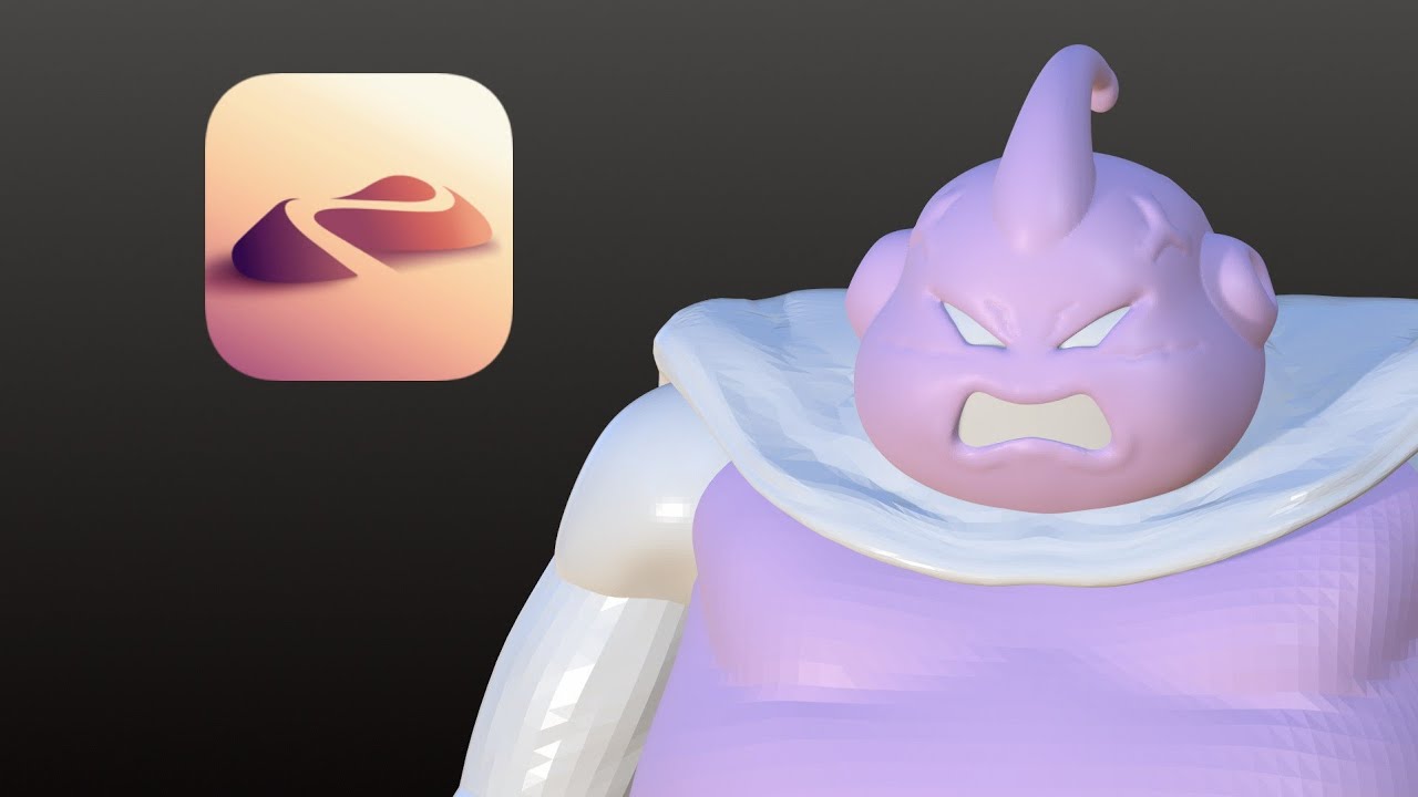 Majin buu escultura digital en Nomad Sculpt en vivo con un celular!
