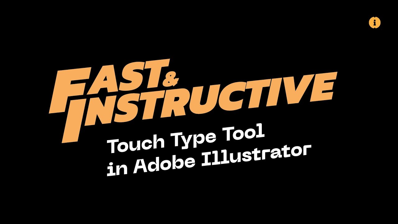 Touch Type Tool in Adobe Illustrator #FastandInstructive #Illustrator