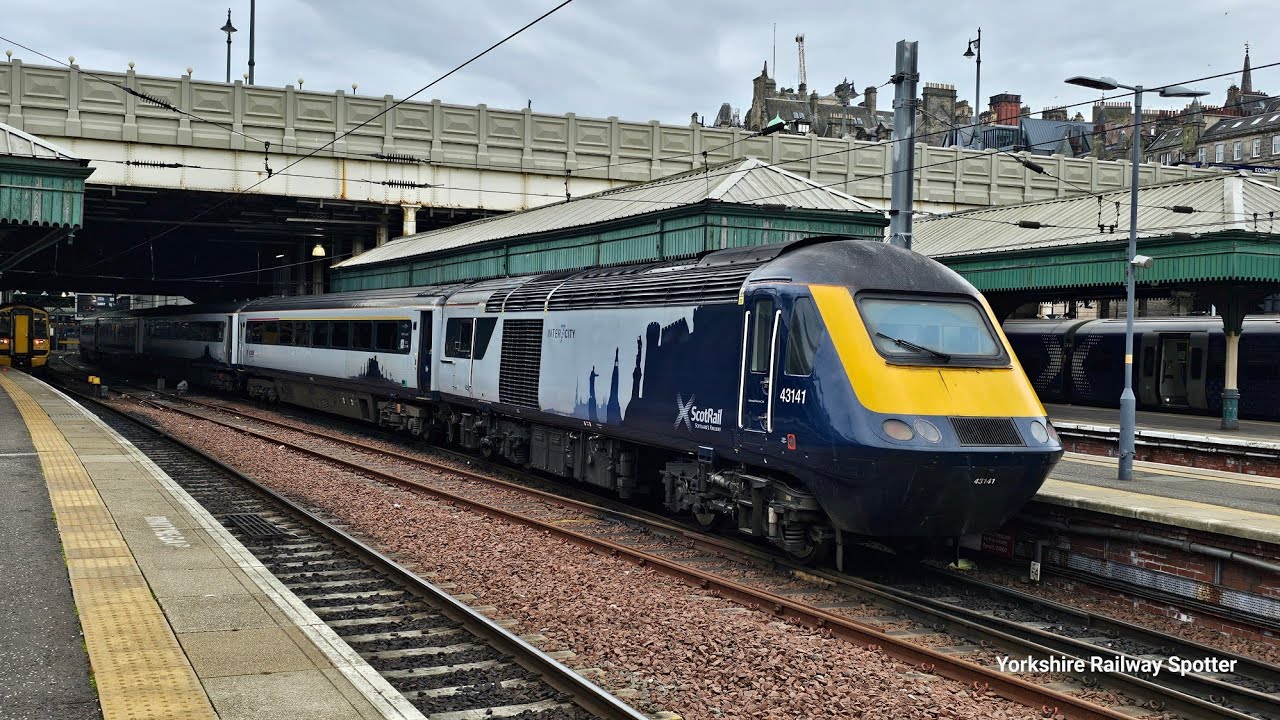 trains at Edinburgh Waverley 13/6/24
