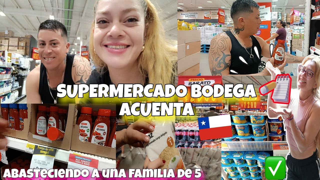 $68 MIL PESOS en SUPERMERCADO BODEGA ACUENTA CHILE 🇨🇱| ABASTECEMOS LA MERCADERÍA |BUSCANDO ECONOMÍA✅