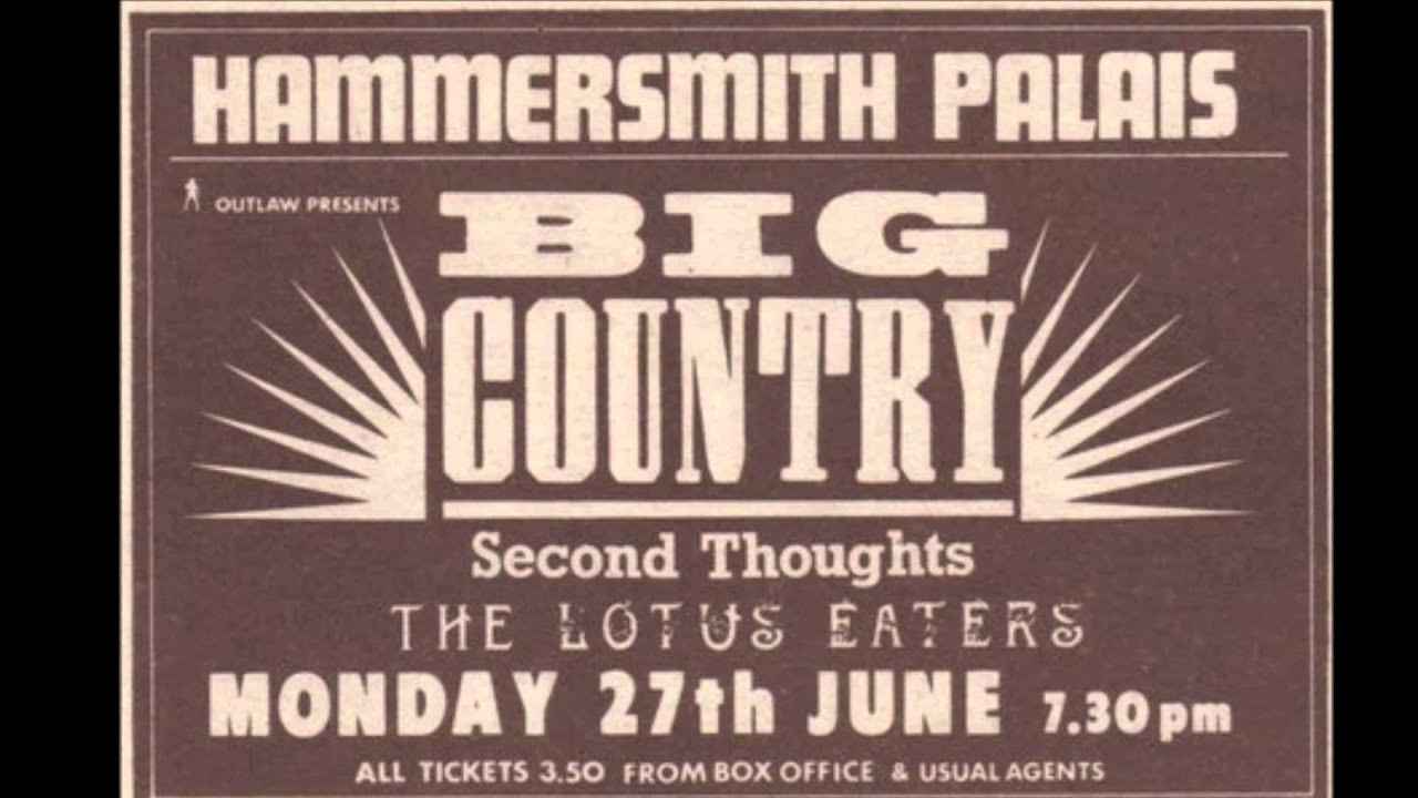 Big Country I Walk the Hill Tower Theater (Philadelphia, PA) 8/26/1986
