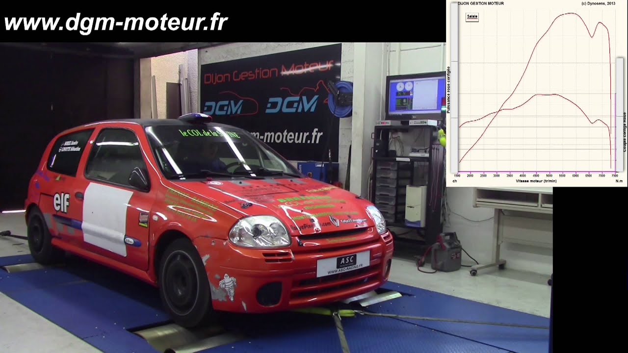 Mise au point DGM Renault Clio 2 RS 2.0L GrN 172ch 2002