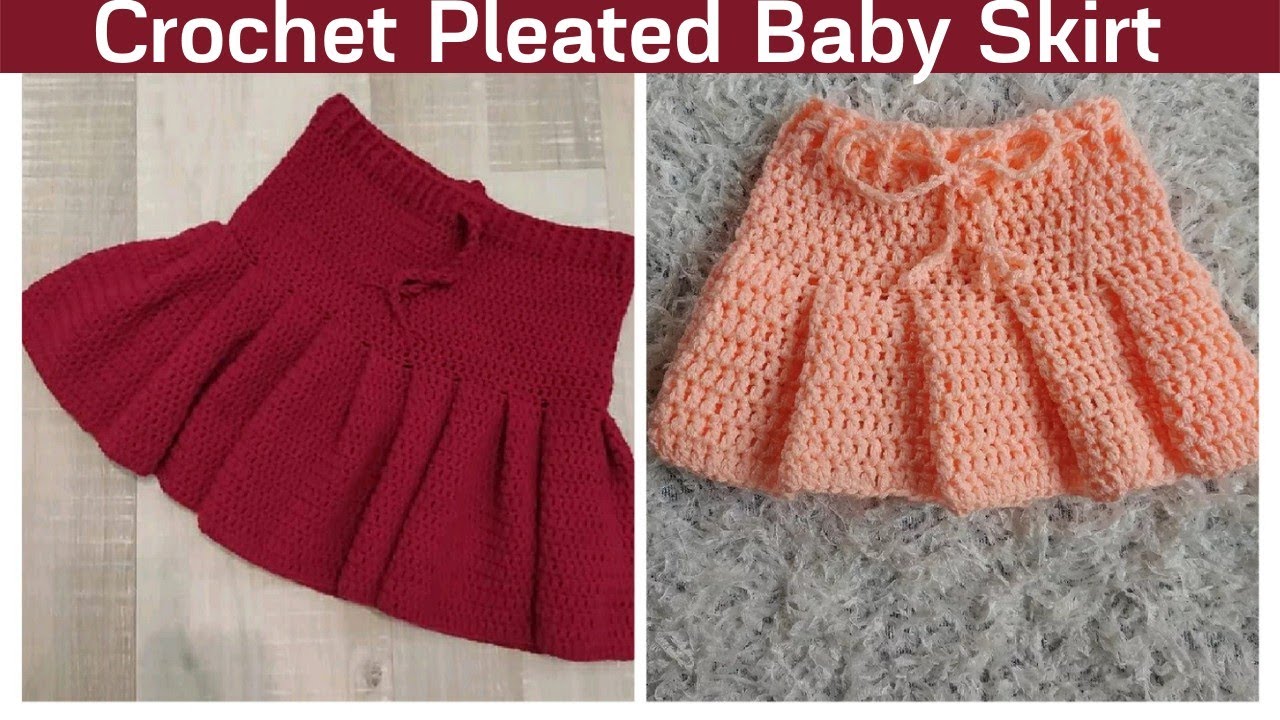 How to Crochet Simple Pleated Baby Skirt (Written Pattern Included)