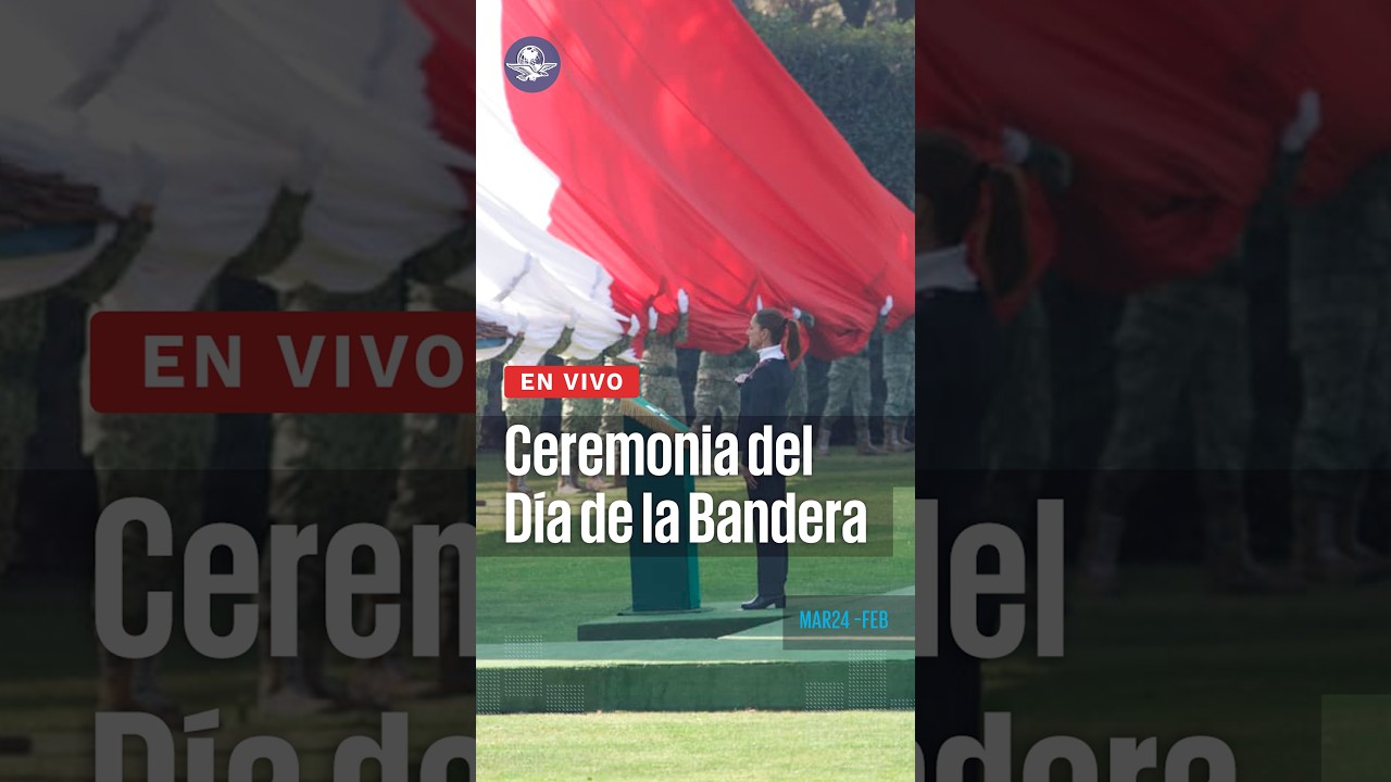 Claudia Sheinbaum encabeza  la ceremonia por el Día de la Bandera desde Campo Marte