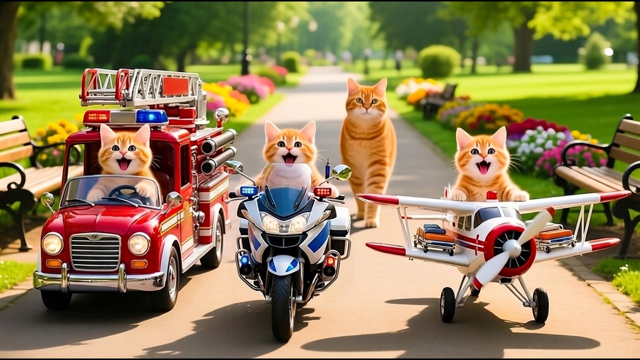 Mama Cat Trims Fur on the Farm and Makes Tiger Hat For Kittens At Home🐾🎩🐯