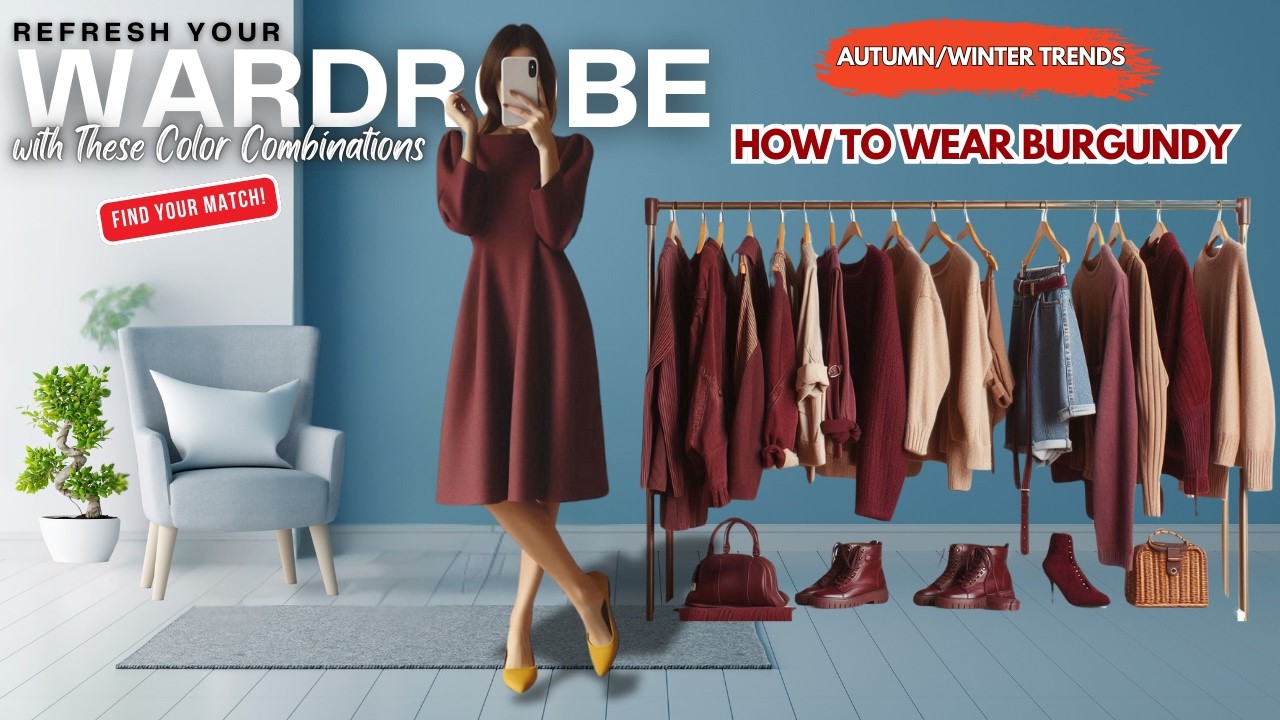 How to WEAR Burgundy & *20+ Perfect Colors to Pair with Burgundy this Autumn/Winter Trends*