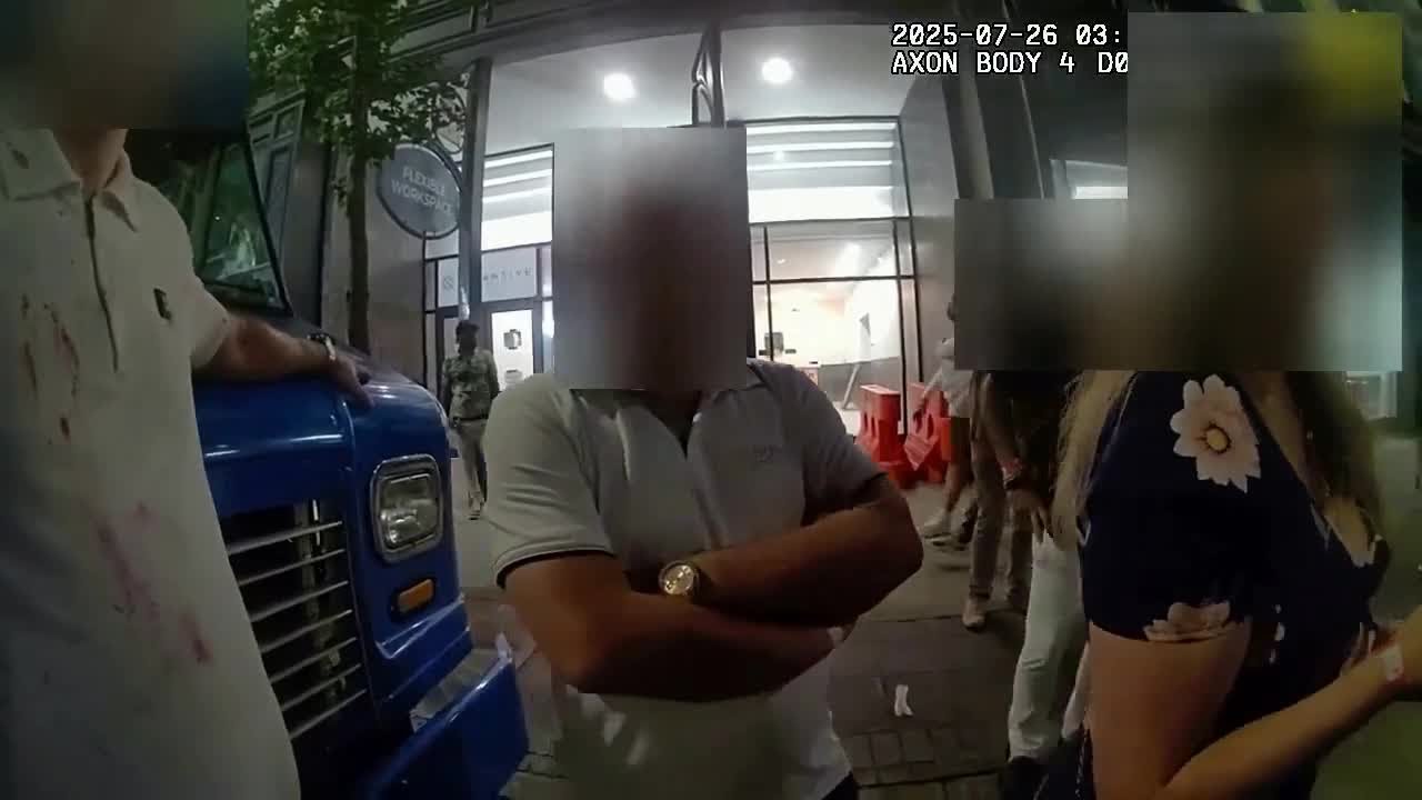 Body camera footage shows moment Cincinnati police arrive after violent fight