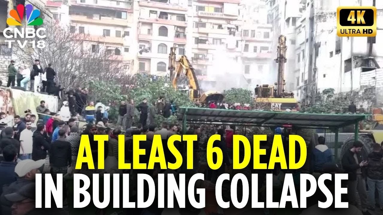 Lebanon: Two Adjoining Buildings Collapse In Tripoli | Building Collapse In Lebanon | 4K | N18G
