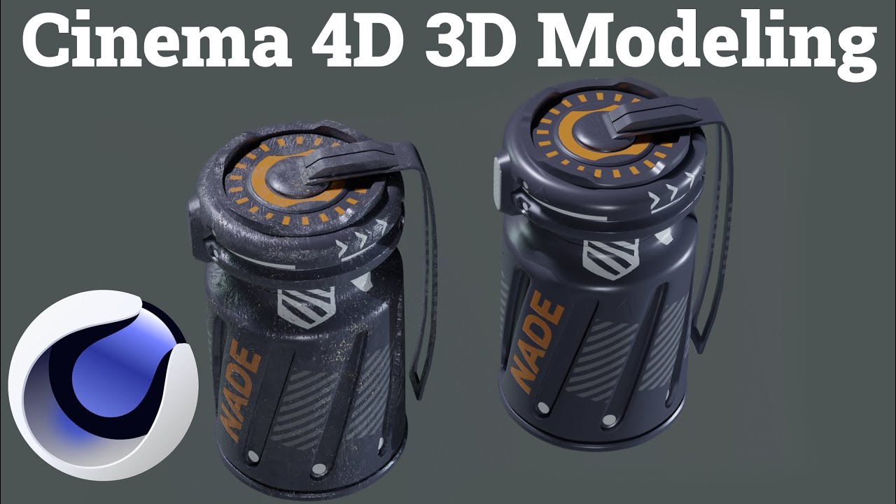 Sci-Fi Nade 3D Modeling in Cinema 4D Frag | Smoke | Stun | Grenade