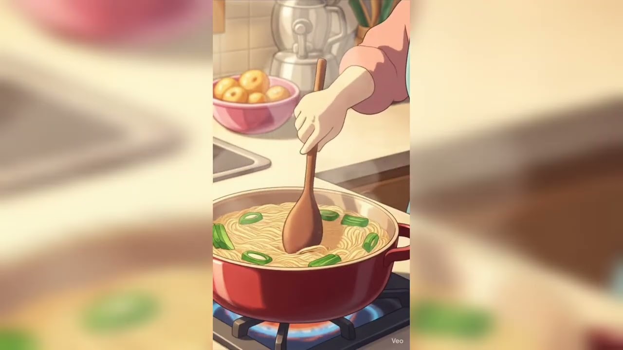 Slow & Peaceful Noodle Cooking | Ghibli-Inspired Anime Aesthetic