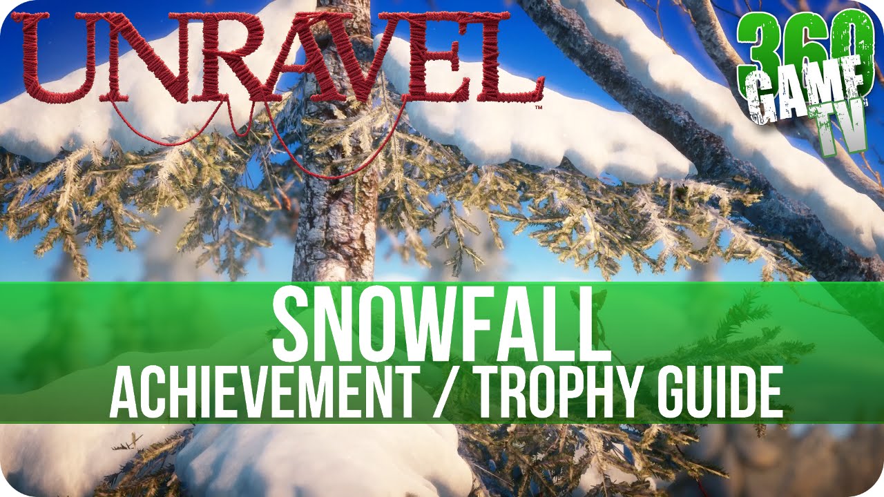 Unravel - Snowfall - Achievement / Trophy Guide (Snowfall - Clear all the snowy branches in one go)