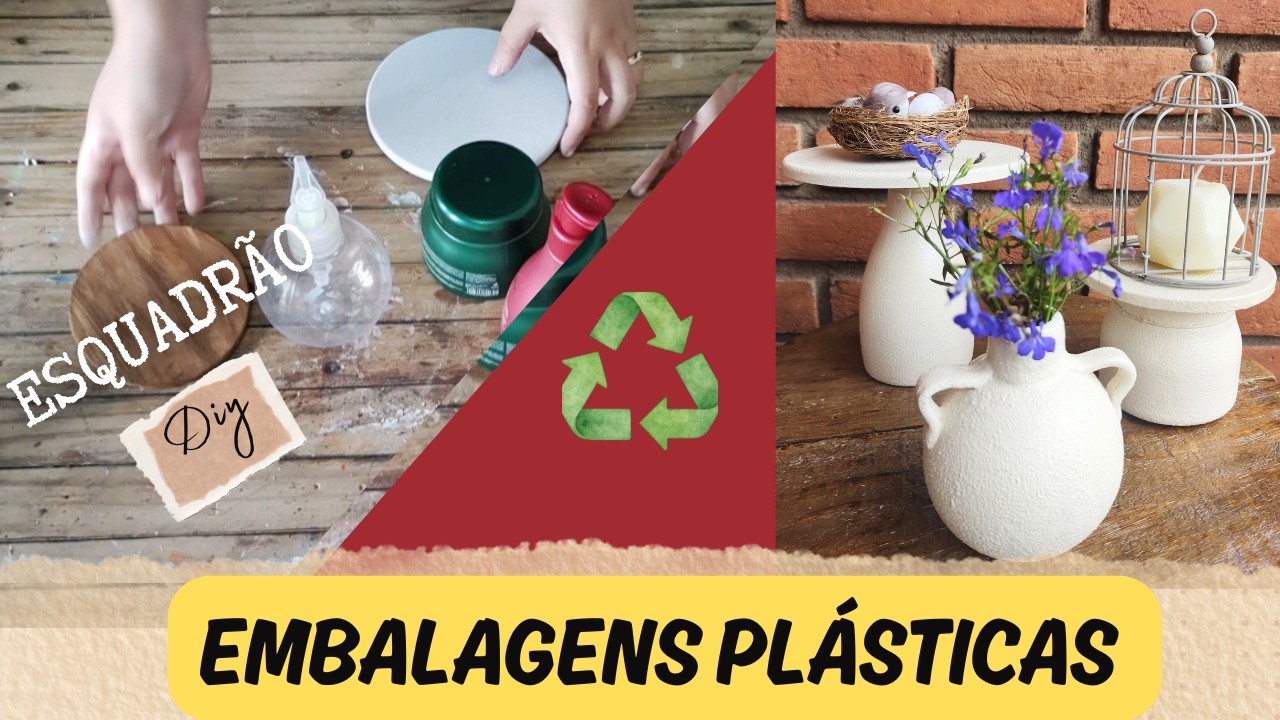 DIY com GARRAFAS PLÁSTICAS | IDEIAS CRIATIVAS e FÁCEIS de FAZER em CASA | Esquadrão Diy