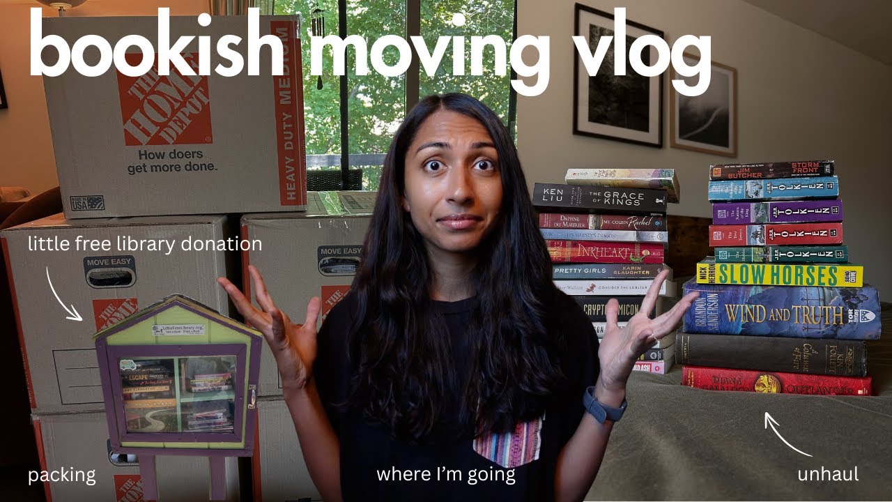 a very bookish moving vlog 🌱 unhauling books, little free libraries, packing up, and life updates