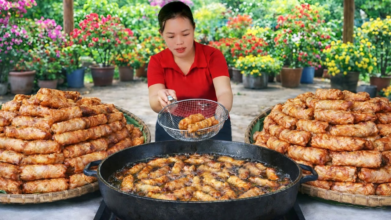 Lunar New Year 2026: Making Traditional Vietnamese Spring Rolls to Sell at the Market