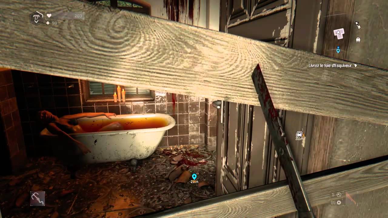 DYING LIGHT | The Following | easter egg : maison hant&eacute; + localisation de peinture pour le buggy