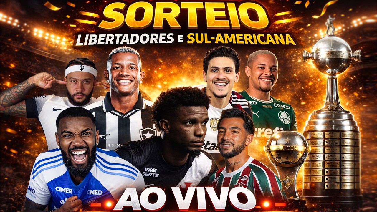 SORTEIO AO VIVO GRUPOS DA LIBERTADORES E SUL-AMERICANA 2026 - SORTEIO LIBERTADORES AO VIVO 2026