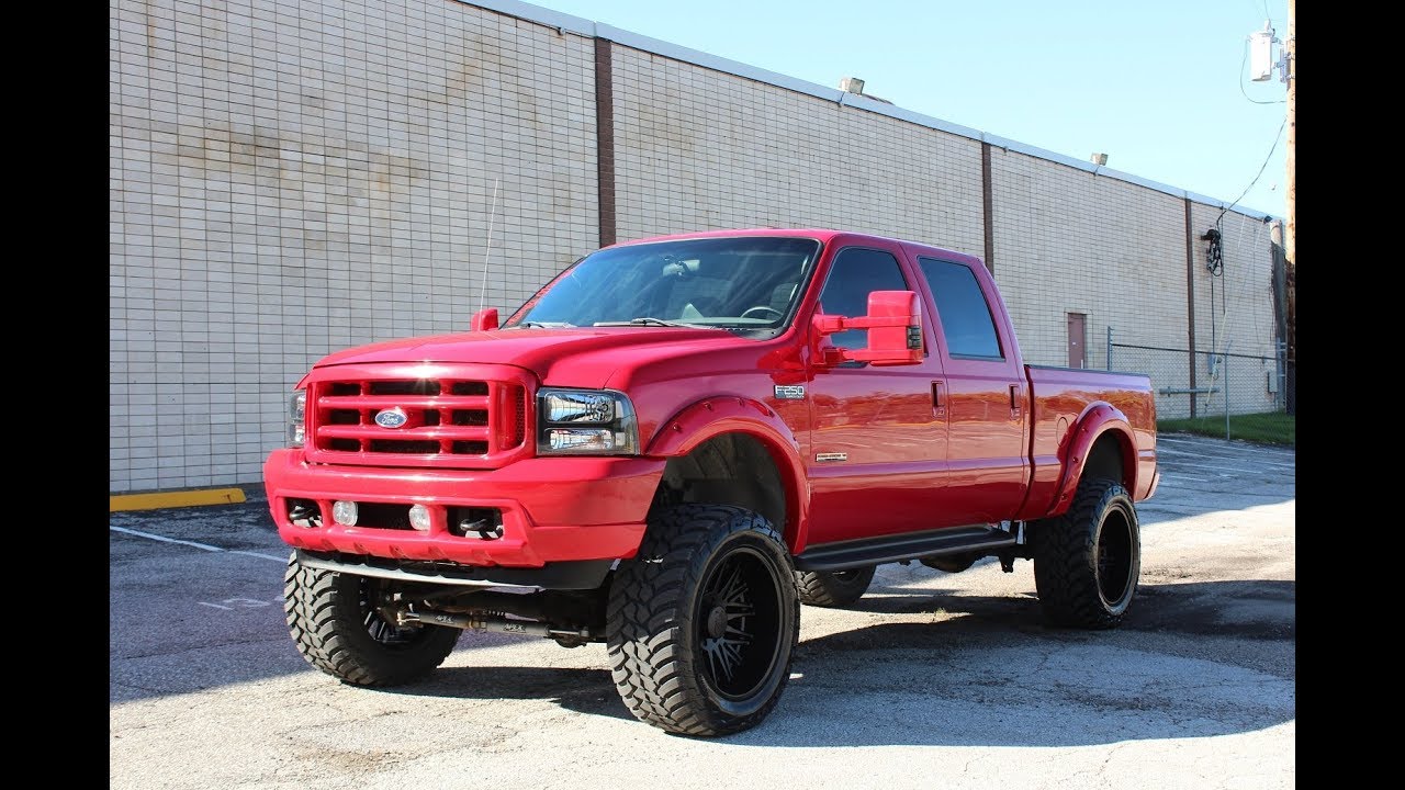 2004 Ford F250 BIG RED TONKA! Powerstroke turbo diesel cold start for SALE 816 Diesel