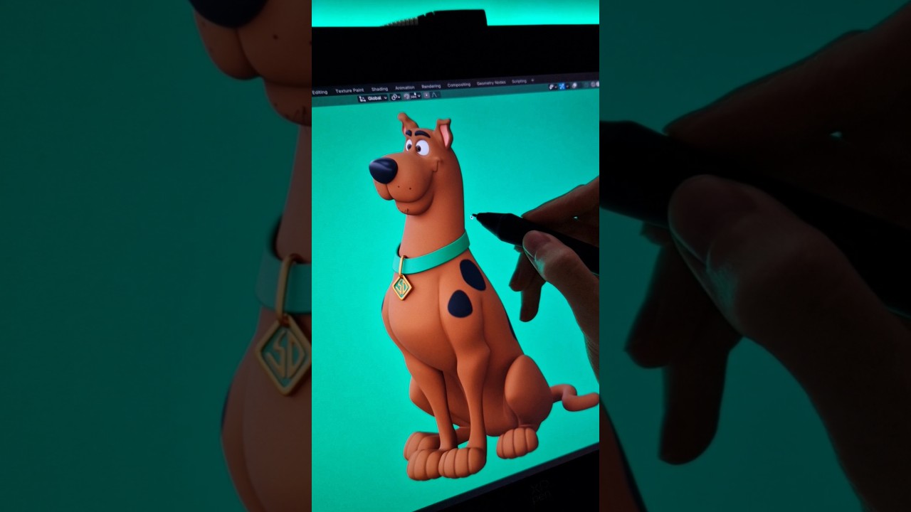 3D Scooby Doo 🐕 #scoobydoo #3dmodeling #3dsculpting #3d #fanart