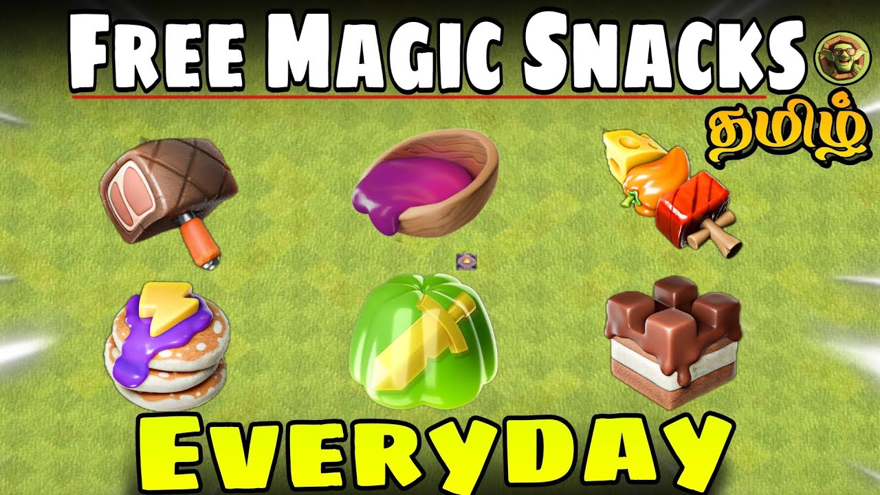 Claim your Free Magic Snacks|How to use Magic Snacks in Clash Of Clans tamil