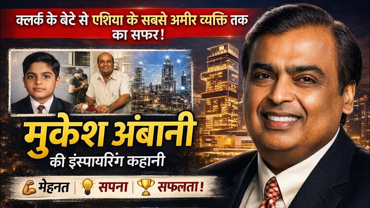 “एक क्लर्क के बेटे से एशिया के सबसे अमीर तक – मुकेश अंबानी की कहानी”
