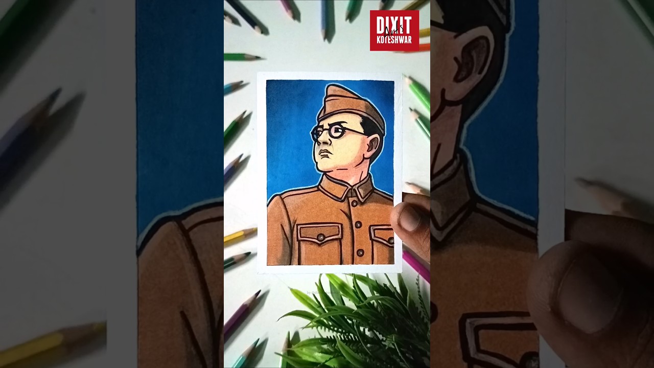 Drawing Netaji Subhash Chandra Bose 🔥