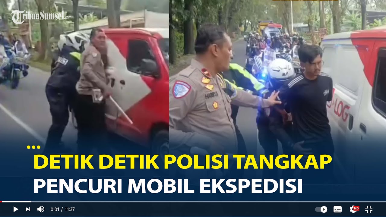 Detik detik Polisi Tangkap Pencuri Mobil Ekspedisi di Subang