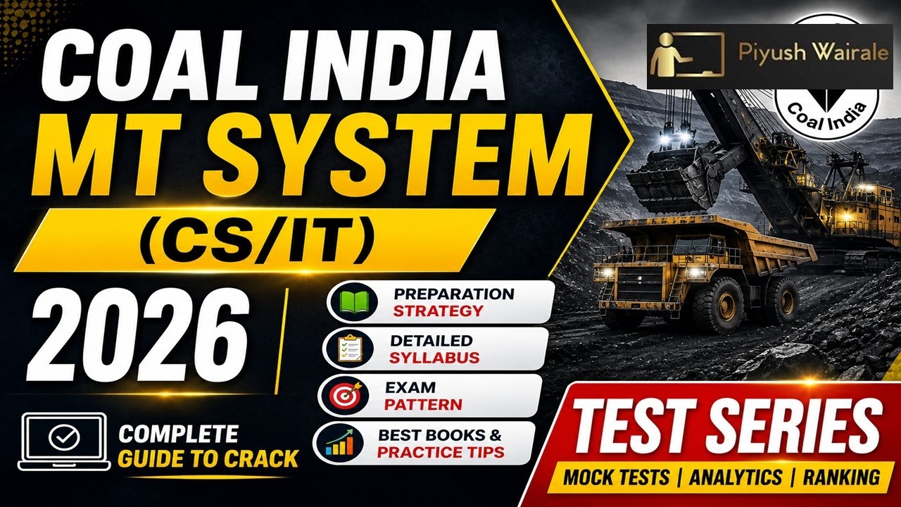 Подготовка к Coal India MT System (CS/IT) 2026 | Программа, структура экзамена и серии тестов