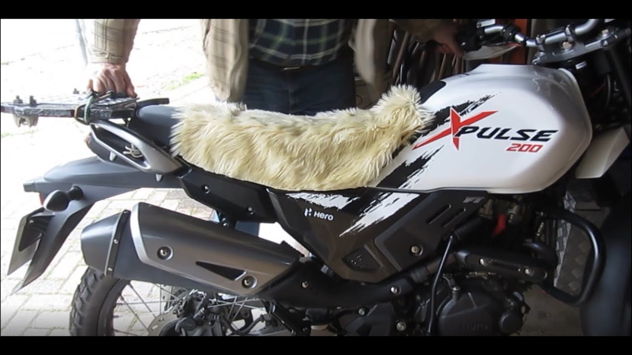 DIY Sheepskin Motorcycle Seat Cover