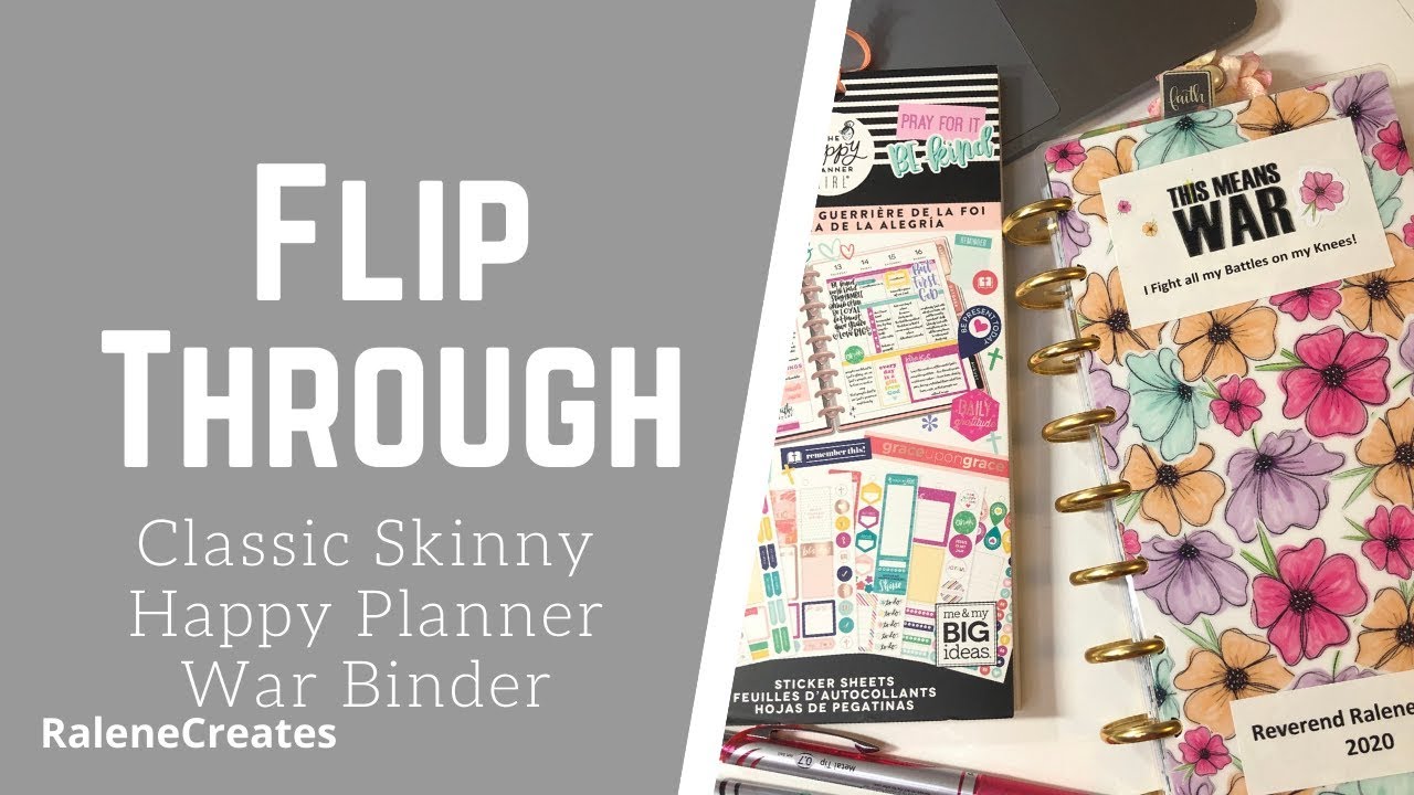 Flip Through: Classic Skinny Happy Planner War Binder RaleneCreates