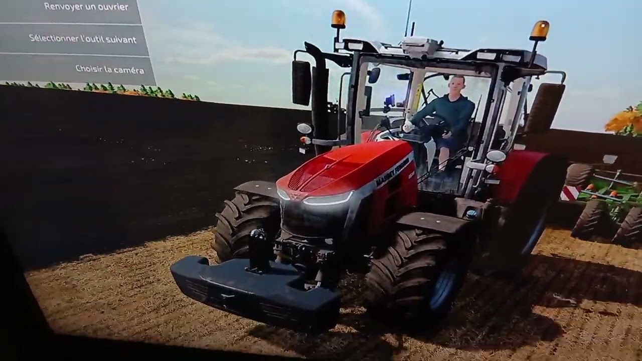 Lanchon Lucas neveu  massey  ferguson  8s  305 au canadien cultiver rouleau 