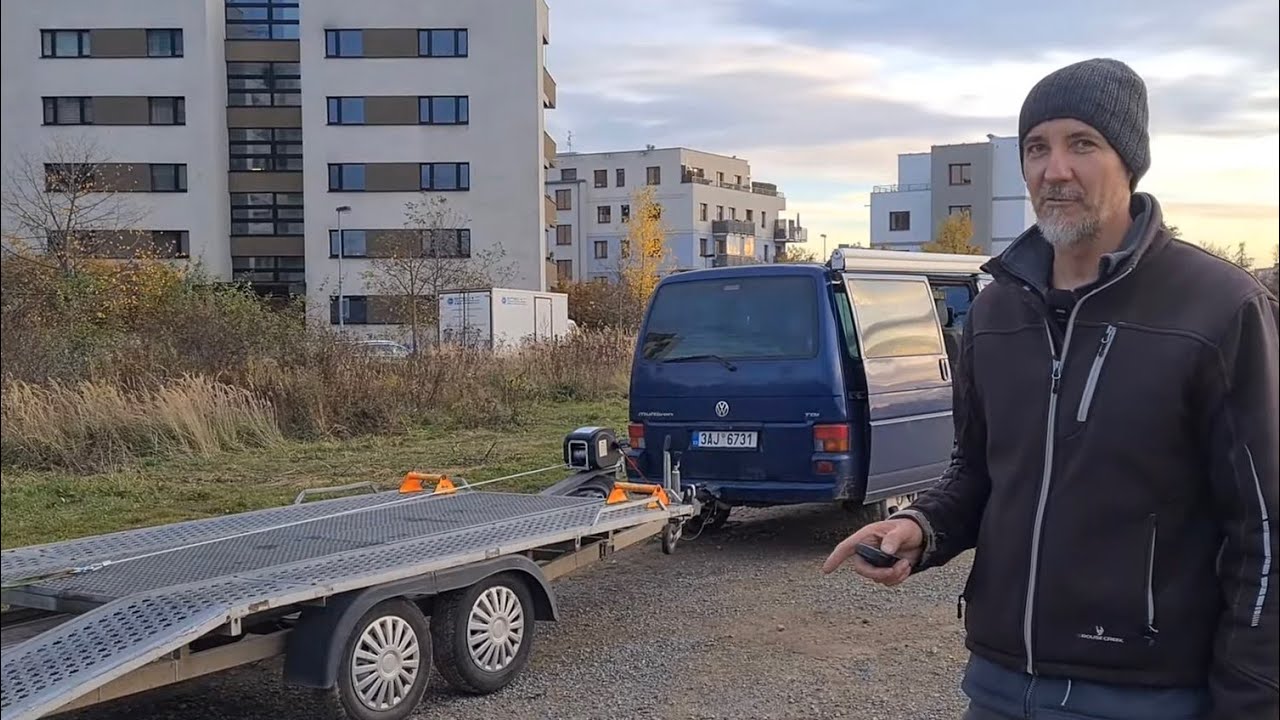 Test:  Auto naviják  Tažná síla 6800 kg s kladkou 13600 kg !!!