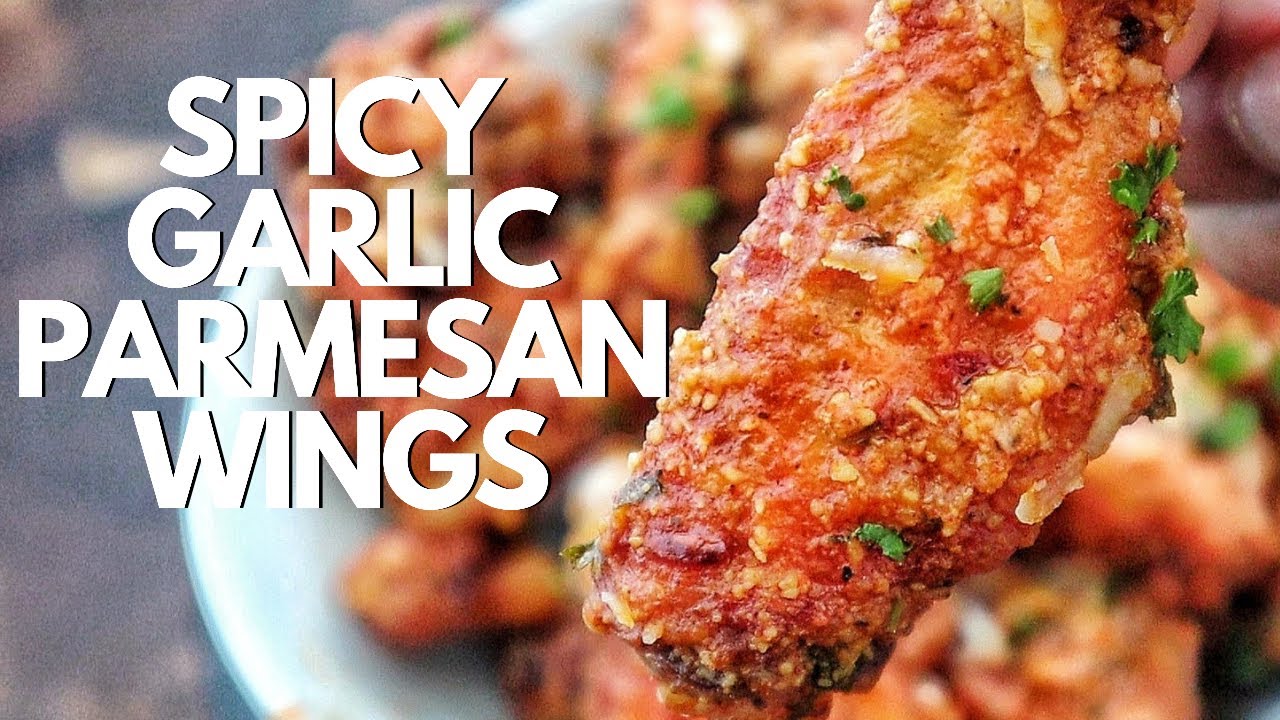 DELICIOUS! Spicy Garlic Parmesan Wings In The Oven | Super Bowl Food Recipes