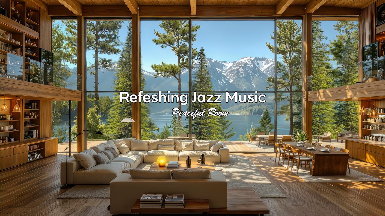 Refreshing Jazz In Tranquil living Room Ambience | Soothing Jazz Music To Stress Relief and Relax