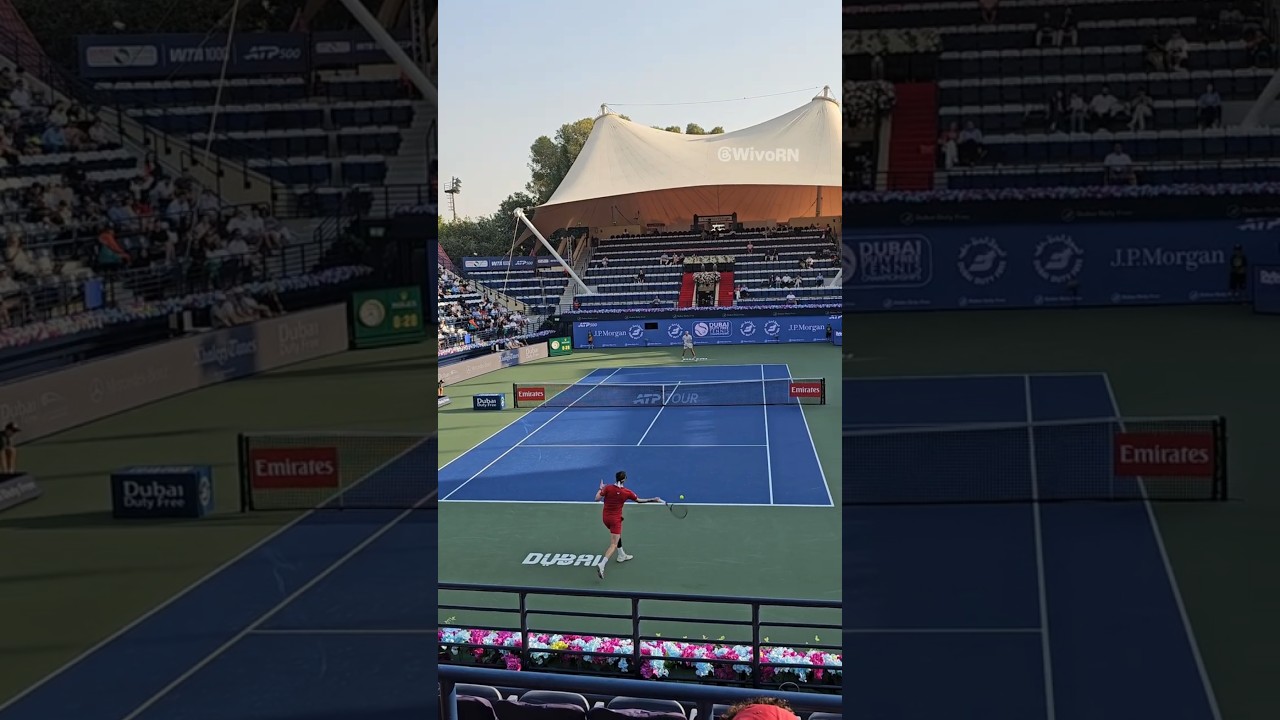 Alexander Bublik MONSTER SLAP Forehand in Dubai 2026! #tennis #atp